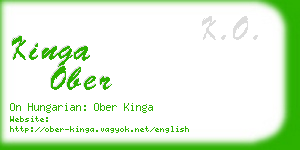 kinga ober business card